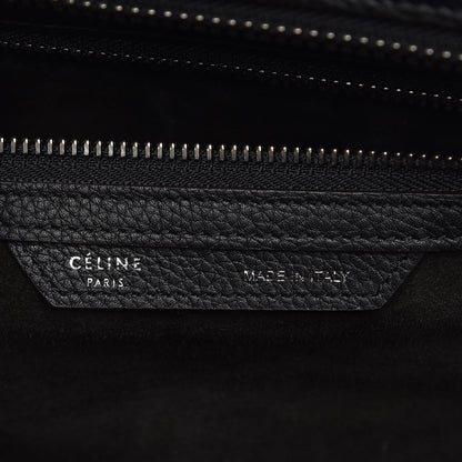 Celine Drummed Calfskin Mini Luggage Black 6 of 8