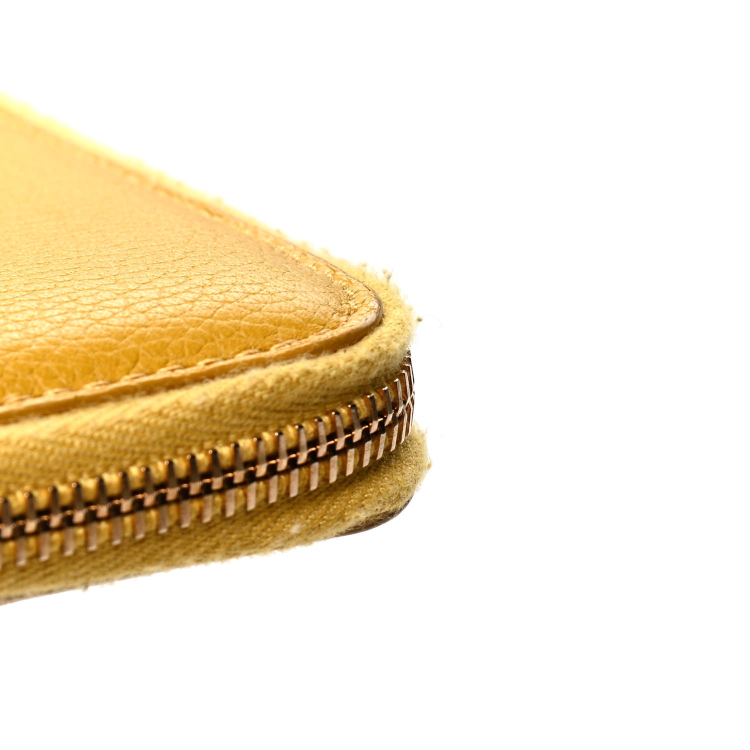 Burberry Grainy Calfskin Zip Around Wallet Yellow 7 of 7