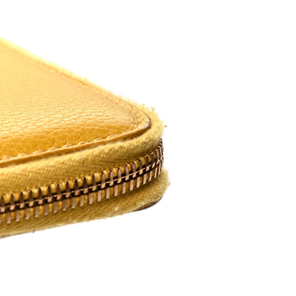Burberry Grainy Calfskin Zip Around Wallet Yellow 7 of 7