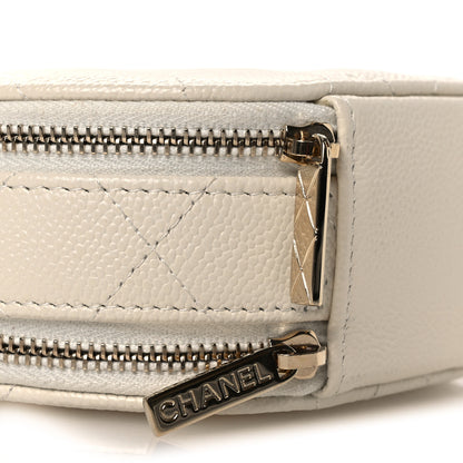 Chanel Caviar Quilted Round Handle With Care Vanity With Chain White 9 of 12