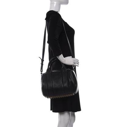 Alexander Wang Pebbled Lambskin Rockie Black Pale Gold Hardware 2 of 8