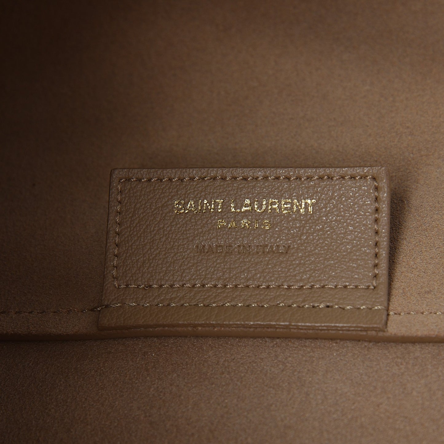 Calfskin Large Shopping Tote Dark Beige
