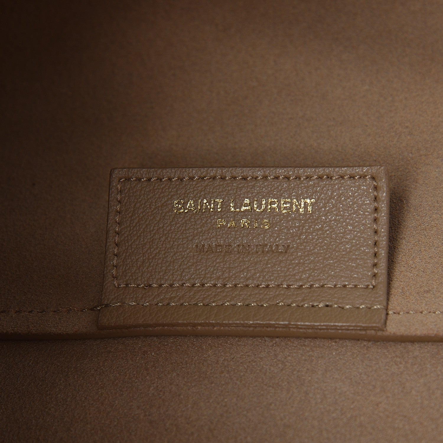 Saint Laurent Calfskin Large Shopping Tote Dark Beige 7 of 13