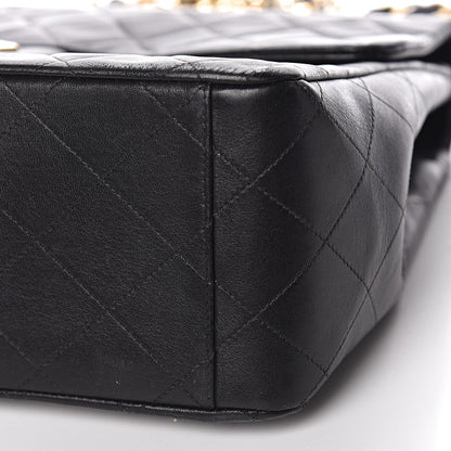 Chanel Lambskin Quilted XL Jumbo Single Flap Black 10 of 12