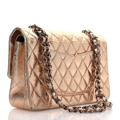Chanel Metallic Aged Calfskin Quilted Medium Double Flap Gold 2 of 18
