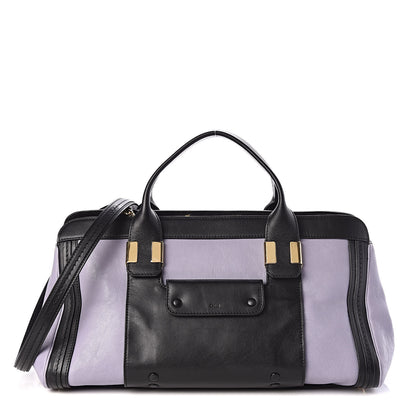 Chloe Calfskin Medium Alice Satchel Black Street Blue 1 of 9