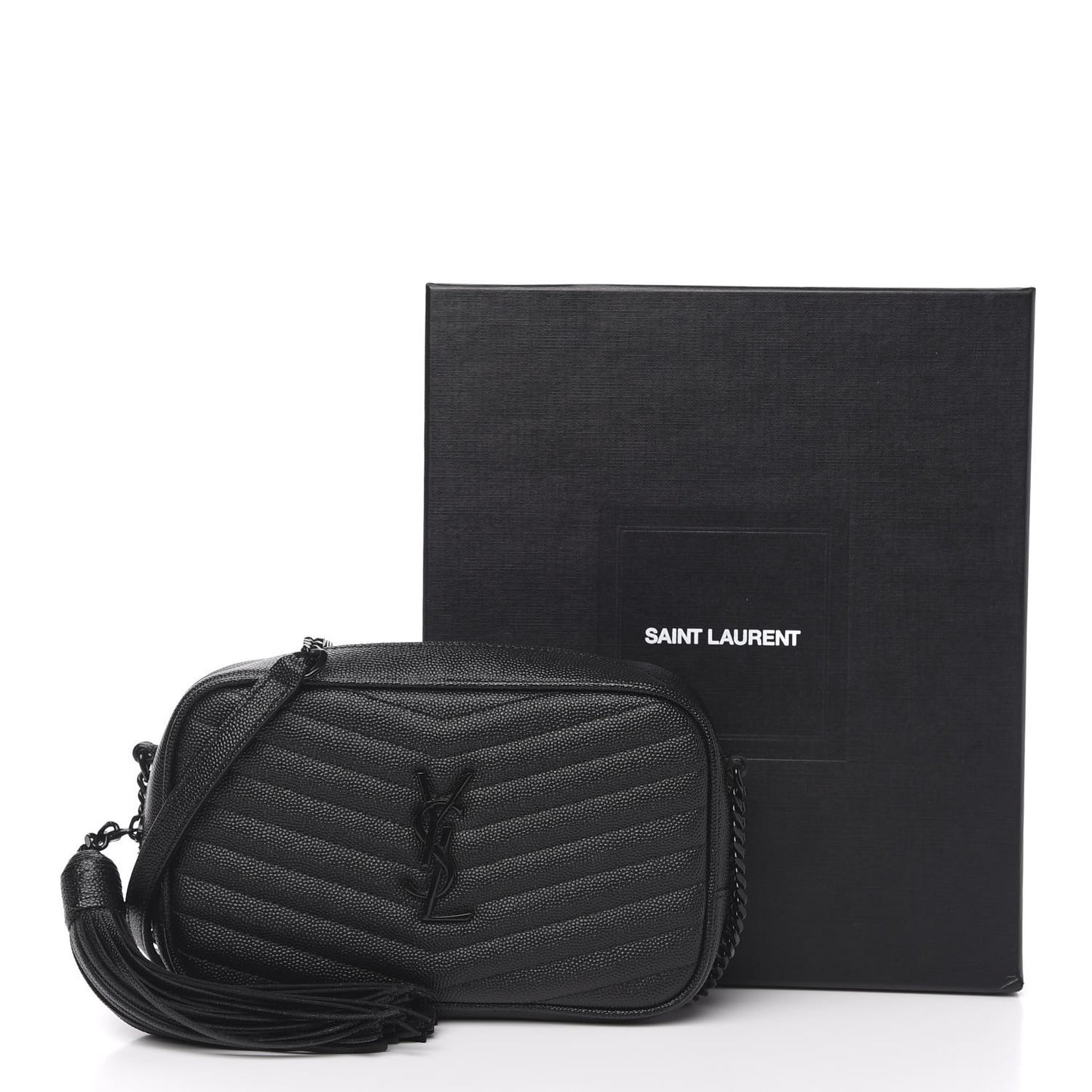 Grain De Poudre Matelasse Monogram Mini Lou Camera Bag Black