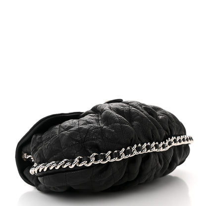 Chanel Washed Lambskin Quilted Medium Chain Around Messenger Black 4 of 10