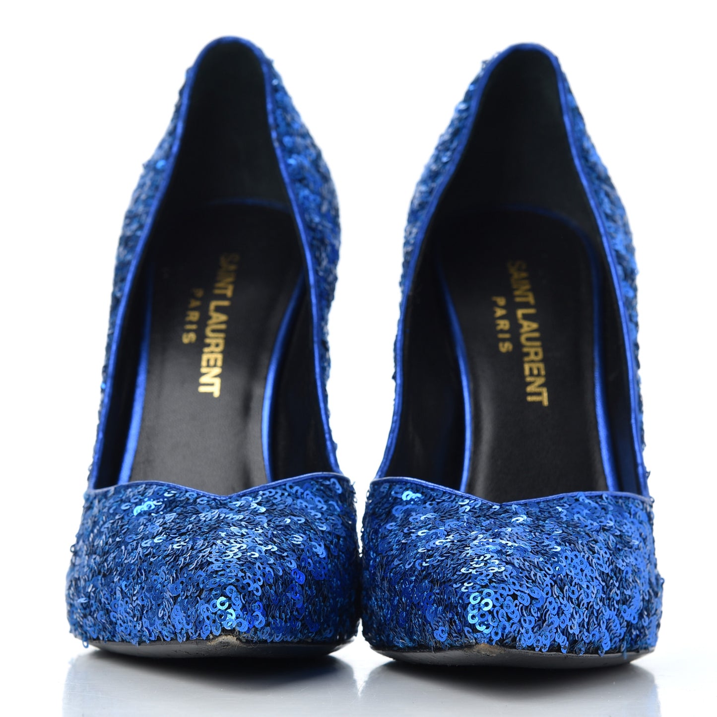 Sequin Paris 105 V Cut Pumps 35 Bleu Roy