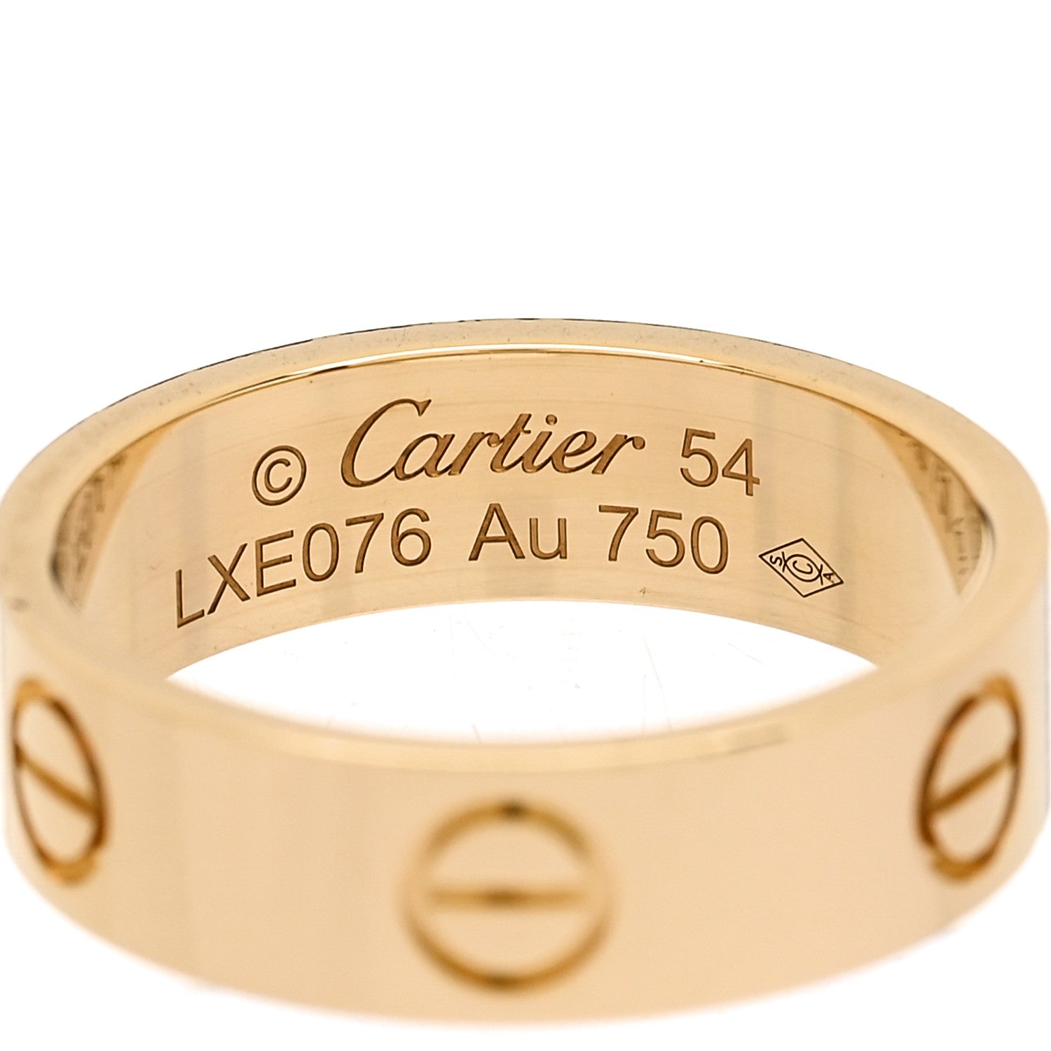 Cartier 18K Yellow Gold 5.5mm LOVE Ring 54 6.75 4 of 5