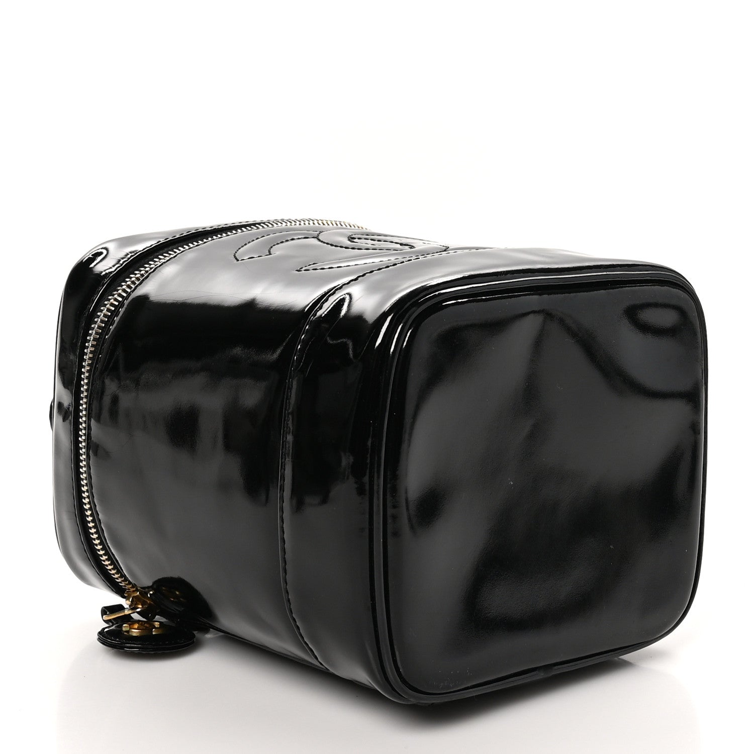 Chanel Patent Timeless Vanity Cosmetic Case Black 4 of 11