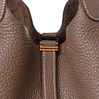 Hermes Taurillon Clemence Picotin Lock 22 MM Etoupe 7 of 12