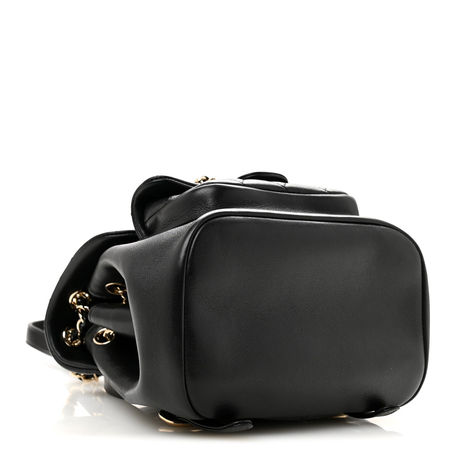 Pre-loved Chanel Black Quilted Lambskin Small Duma Drawstring Backpack
