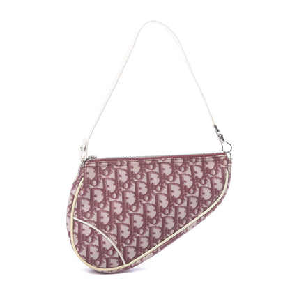 Christian Dior Monogram Mini Saddle Pochette Burgundy 1 of 10