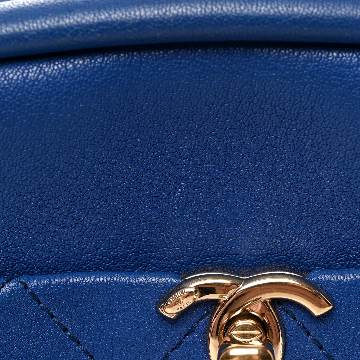 Chanel Goatskin Quilted Small Casual Trip Camera Case Blue 15 of 16