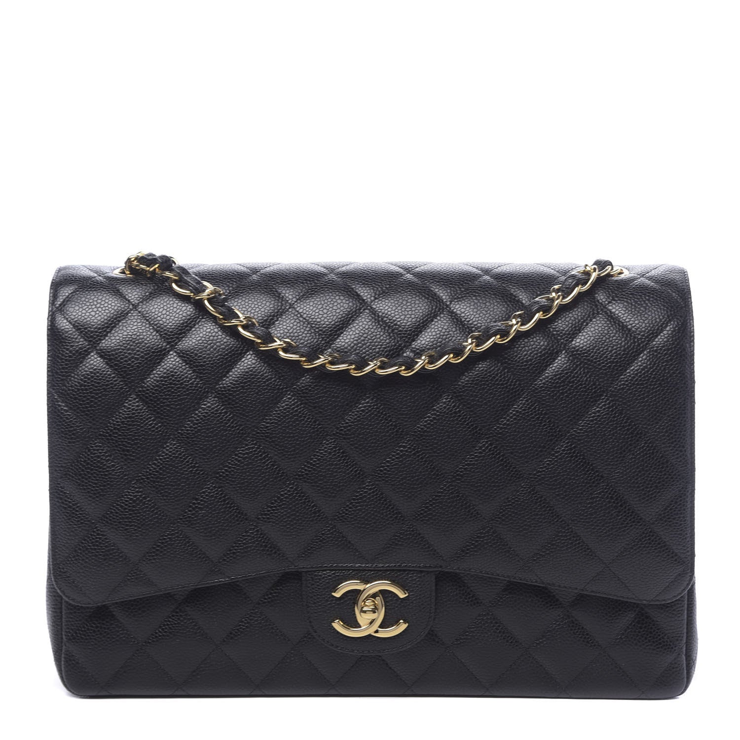 Chanel Caviar Quilted Maxi Double Flap Black 1 of 12