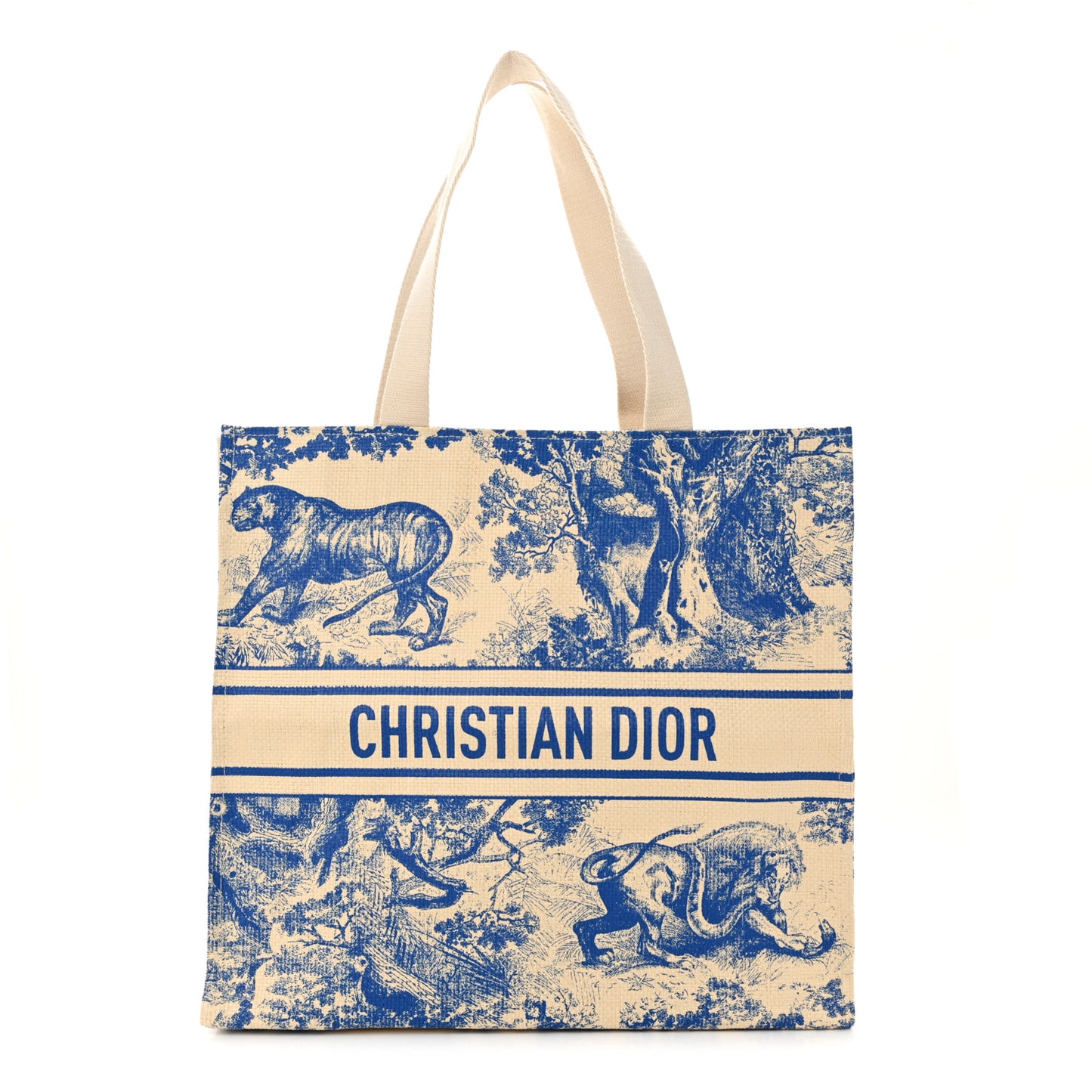 Straw Dioriviera Tote Blue