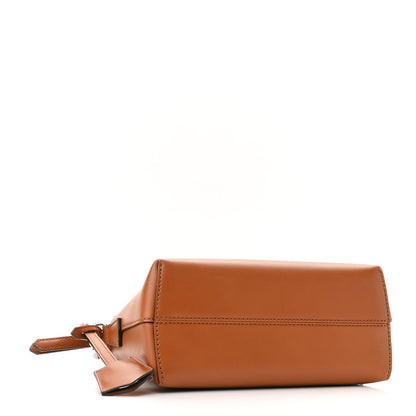 Fendi Vitello King Logo Embossed Mini By The Way Boston Bag Cuoio 4 of 10