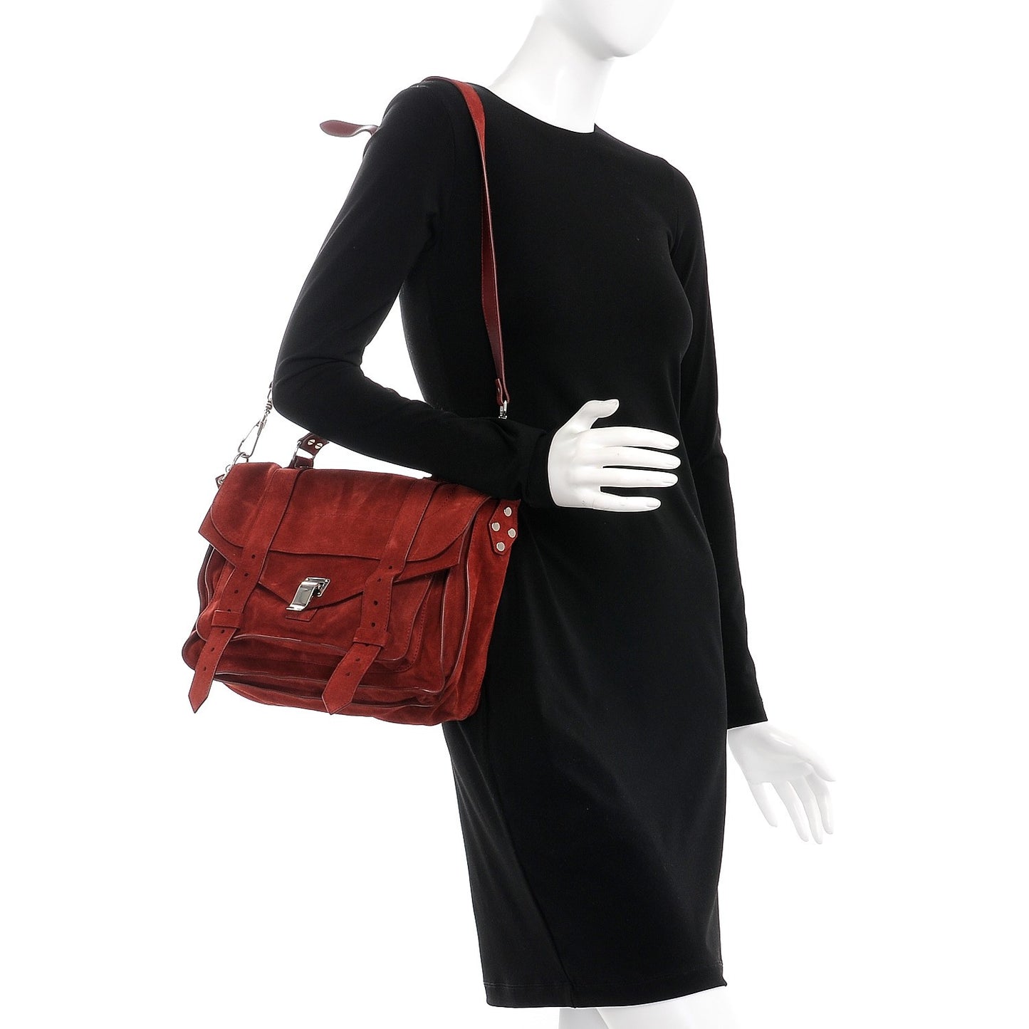 Suede Medium PS1 Satchel Midnight Plum