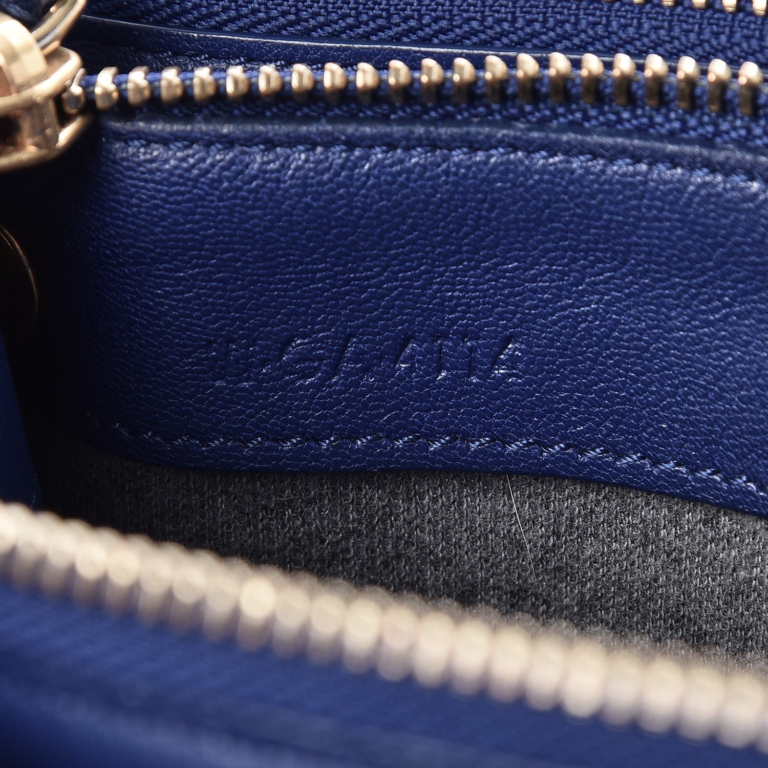 Celine Lambskin Small Trio Crossbody Bag Indigo 9 of 9