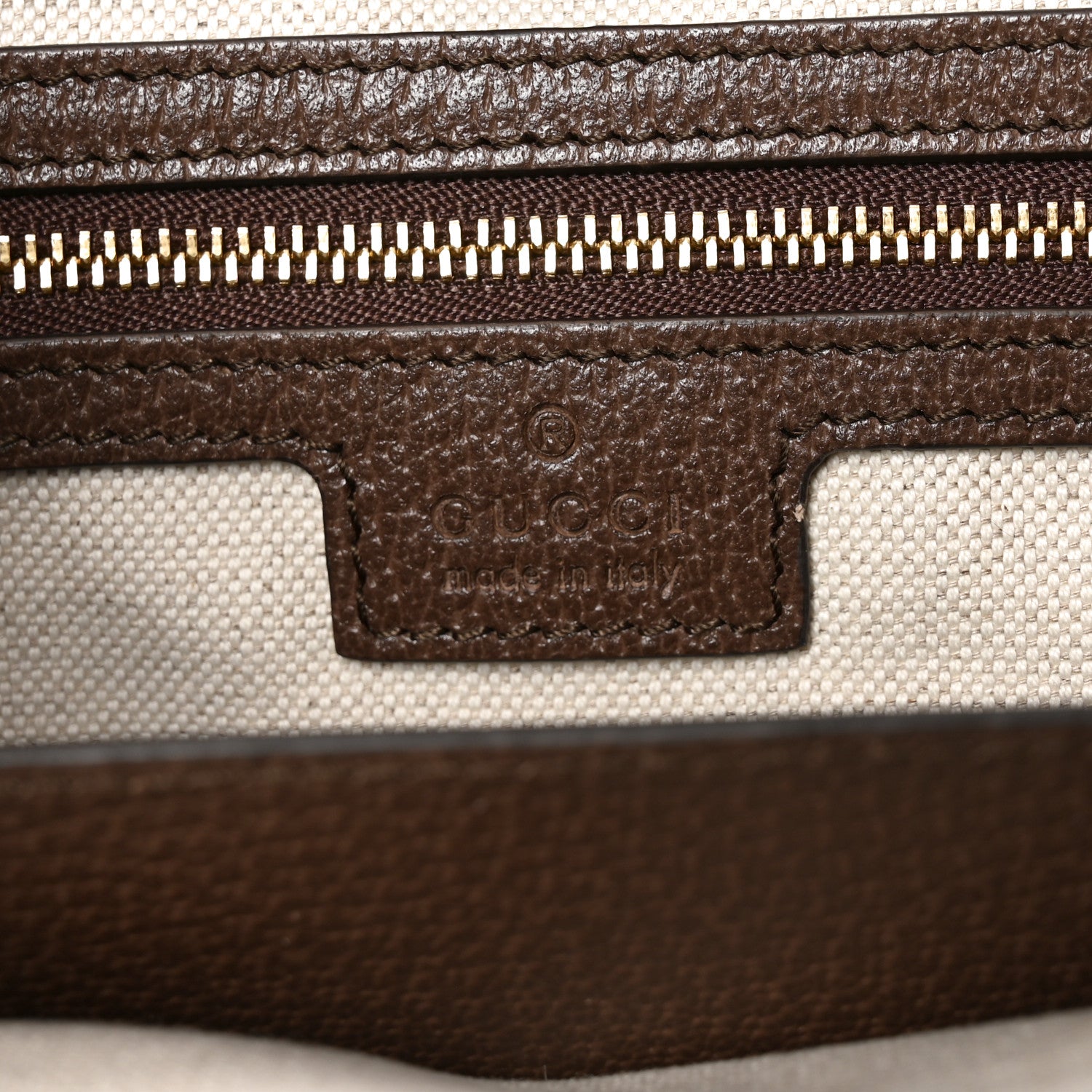 Gucci Monogram Jumbo GG Textured Dollar Calfskin Web Medium Ophidia Shopping Tote Camel Ebony 7 of 10