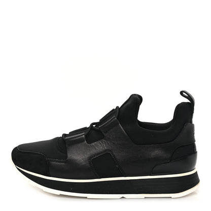 Hermes Technical Canvas Calfskin Goatskin Womens Player Sneakers 36 Black 1 of 8