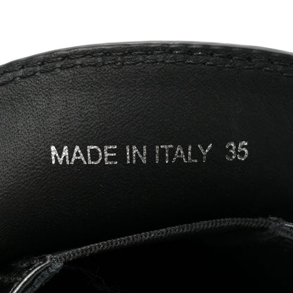 Prada Spazzolato Metal Triangle Logo 50mm Loafers 35 Black 8 of 9