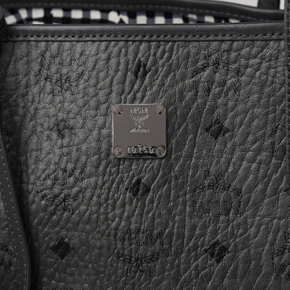 MCM Visetos Medium Reversible Shopper Tote Phantom Grey 12 of 14