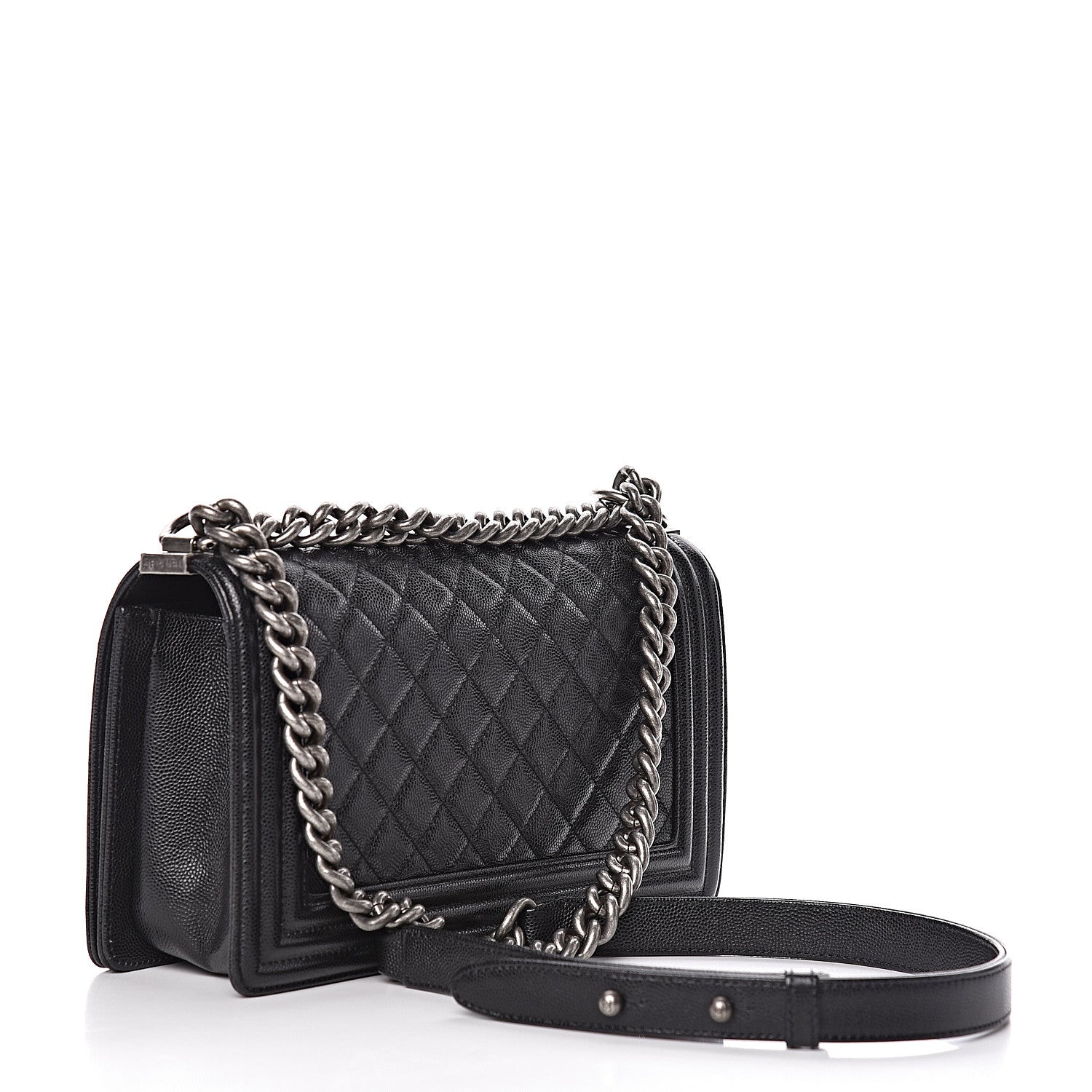 Chanel Caviar Quilted Medium Boy Flap Black 3 of 13