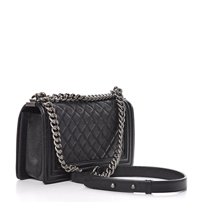 Chanel Caviar Quilted Medium Boy Flap Black 3 of 13