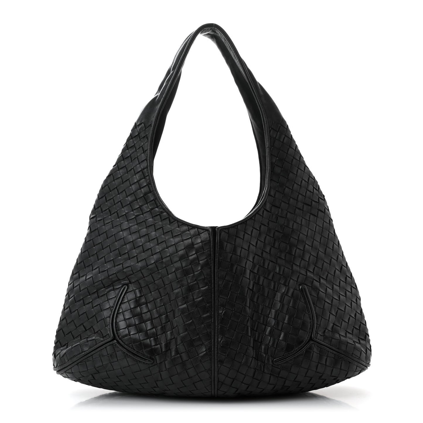 Nappa Intrecciato Ball Hobo Ebano Black