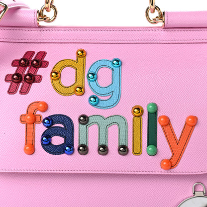 Dolce & Gabbana Dauphine Medium DG Family Patch Miss Sicily Satchel Rosa Chiaro 9 of 9