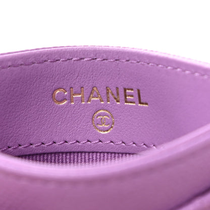 Chanel Caviar Quilted Card Holder Purple 6 of 7
