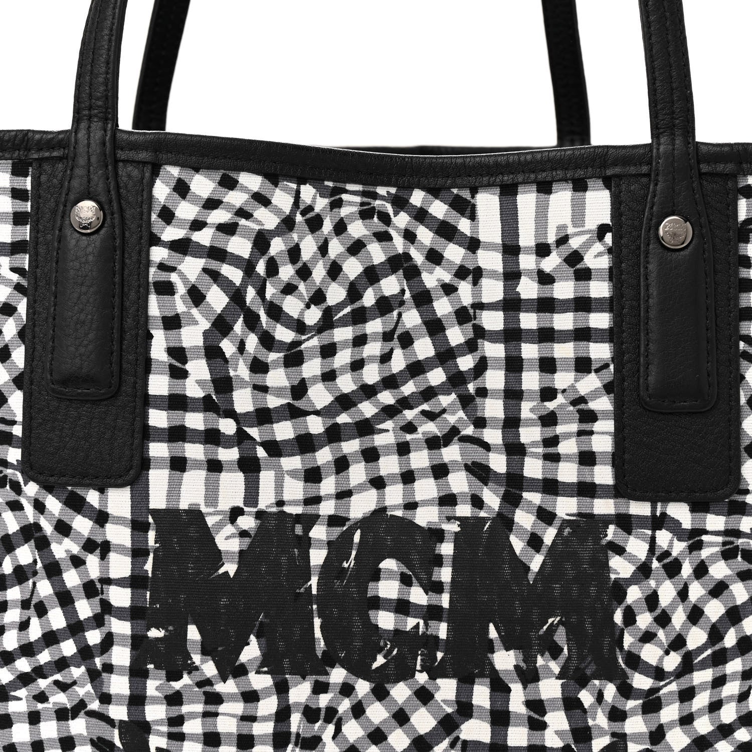 MCM Visetos Medium Liz Reversible Shopper Tote Black 11 of 18