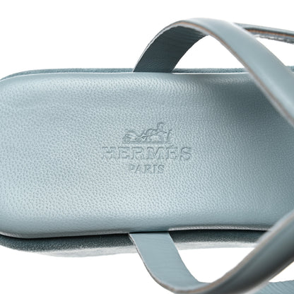 Hermes Nappa Gipsy Sandals 37 Vert D'eau 7 of 9