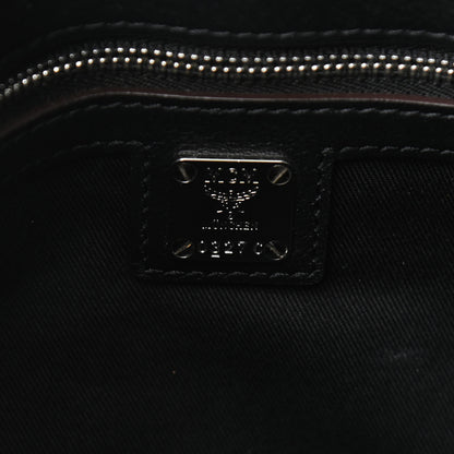 MCM Calfskin Ottomar Monogram Medium Essential Tote Black 6 of 9