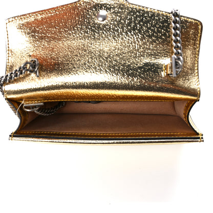 Gucci Metallic Calfskin Super Mini Dionysus Shoulder Bag Gold 5 of 12