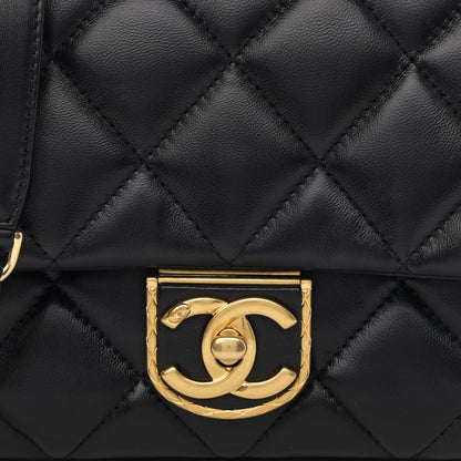 Chanel Lambskin Quilted Mini Flap Black 8 of 11