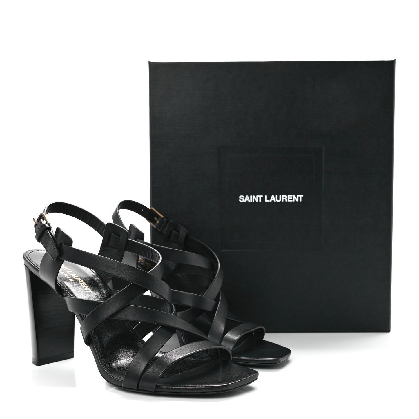 Smooth Calfskin Joan 90 Sandals 38.5 Black