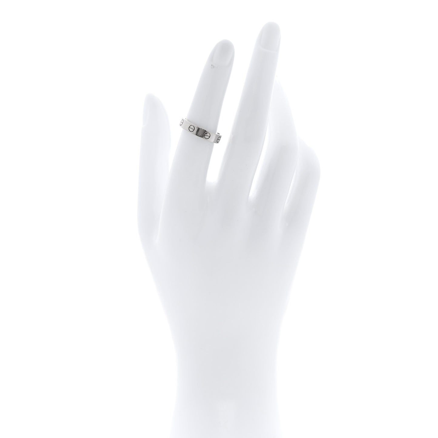 18K White Gold Diamond 4mm LOVE Wedding Band Ring 47 4.25 51 5.75
