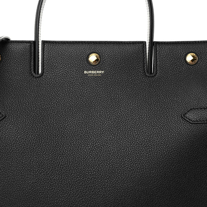 Burberry Grainy Calfskin Medium Title Bag Black 8 of 11