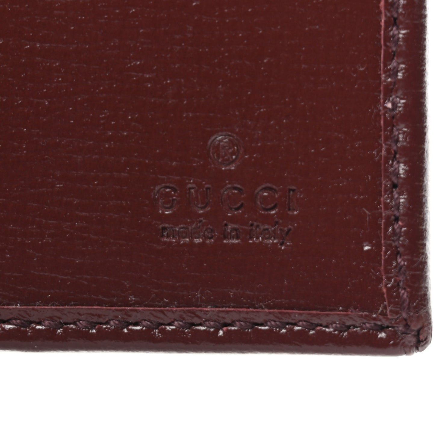 GG Supreme Monogram Azalea Calfskin Retro Interlocking G Passport Case Beige Red