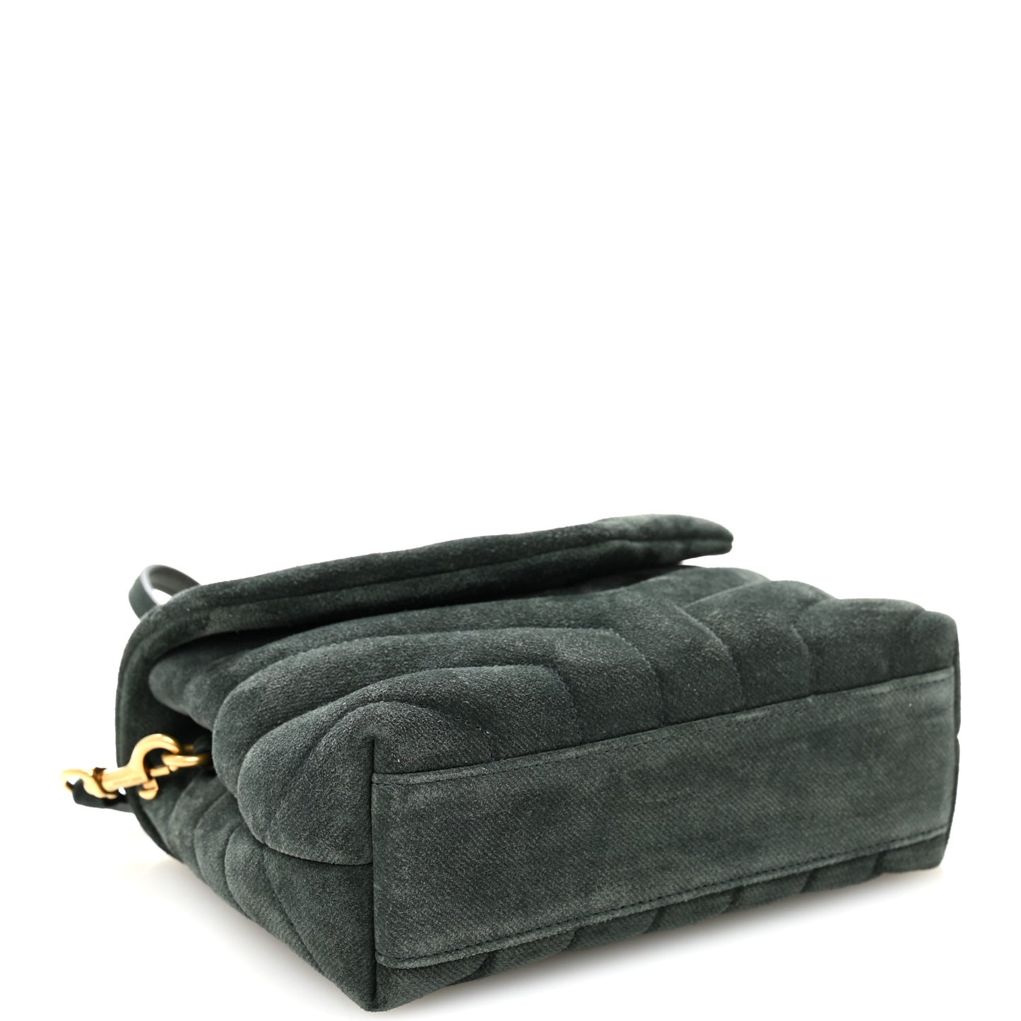 Suede Y Quilted Monogram Toy Loulou Crossbody Bag Dark Forest Dark Forest