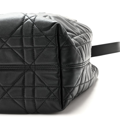 Christian Dior Calfskin Macrocannage Small Toujours Vertical Tote Black 9 of 9
