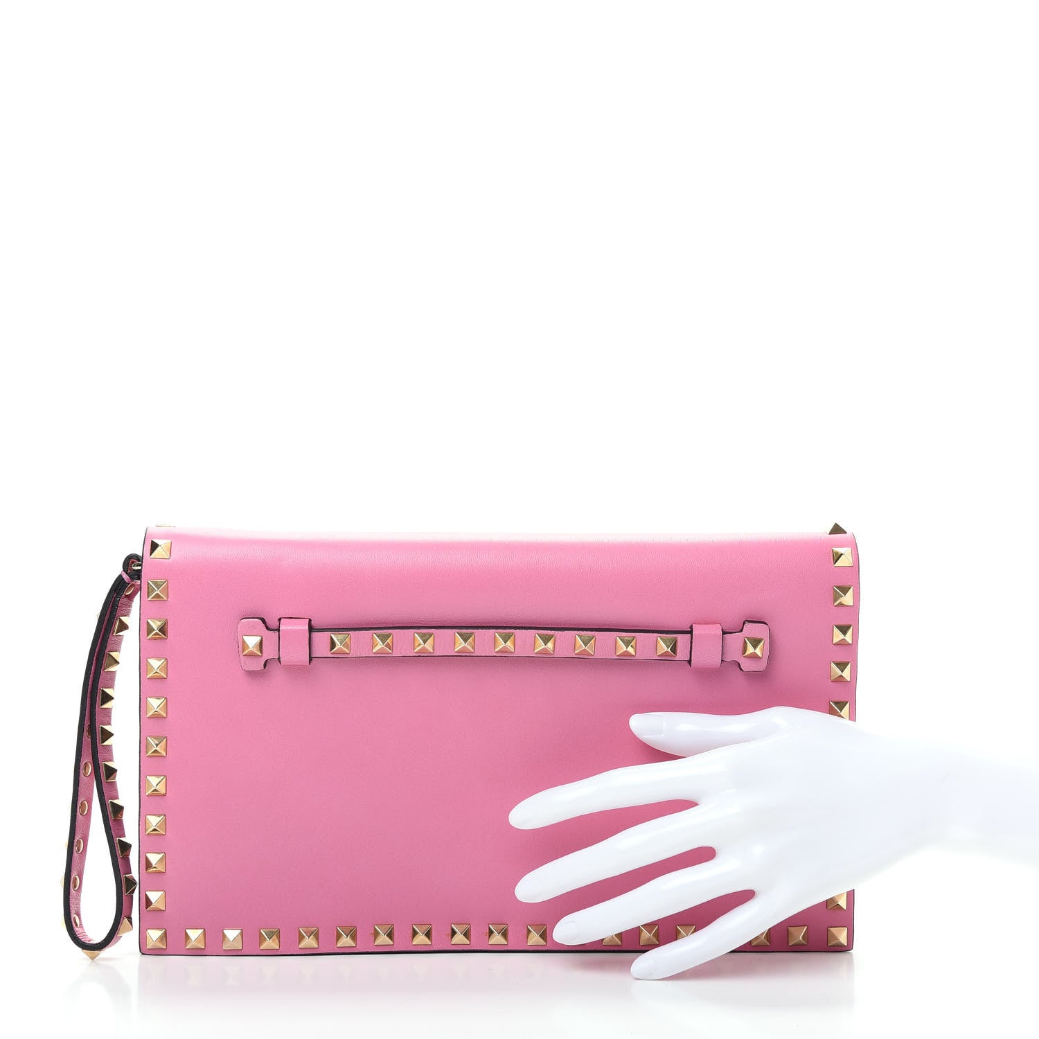 Valentino Garavani Nappa Rockstud Wristlet Clutch Ninphea 2 of 7