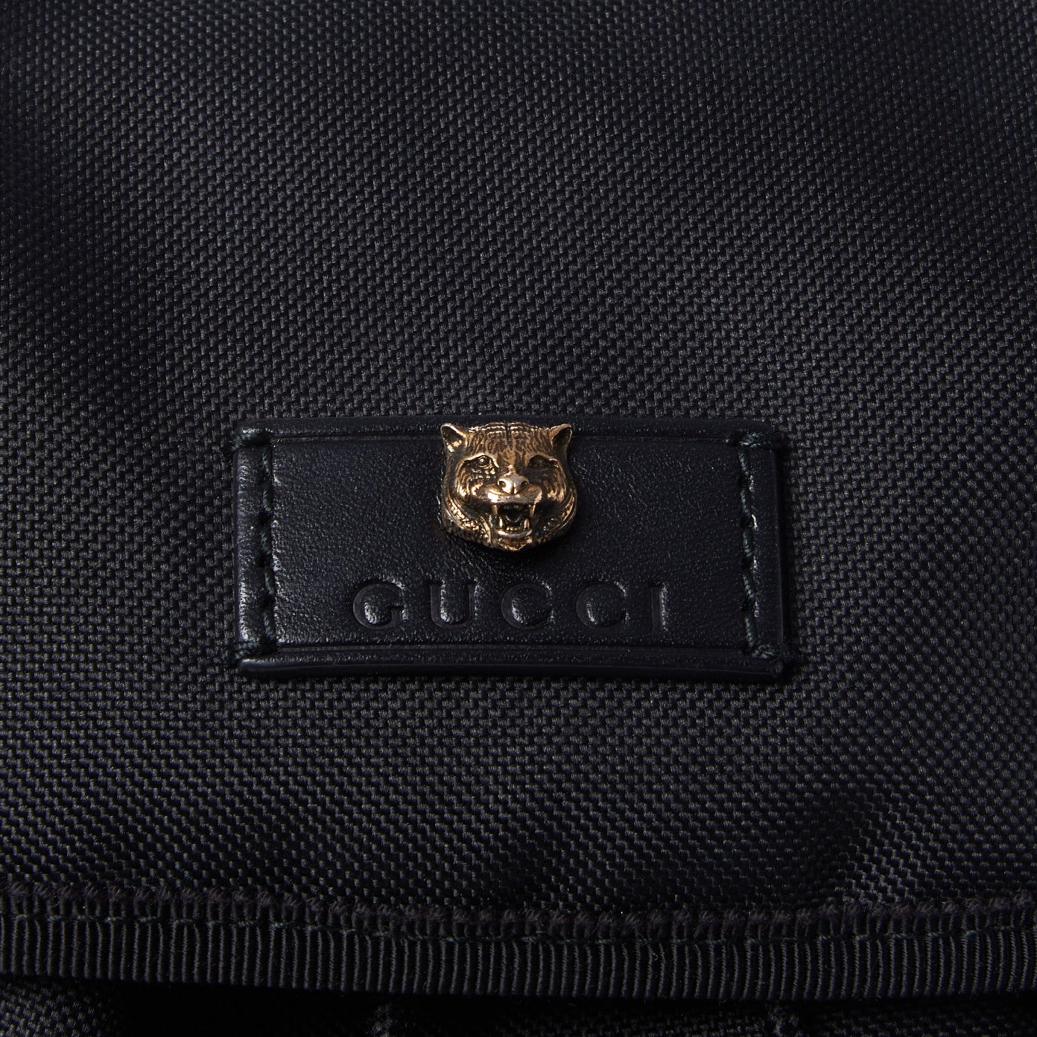 Gucci Techno Canvas Web Double Buckle Backpack Black 7 of 9