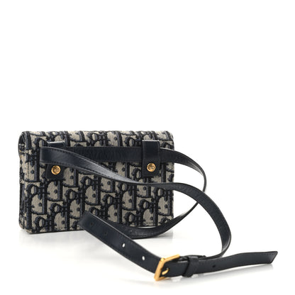 Christian Dior Oblique Saddle Belt Bag Blue 3 of 9