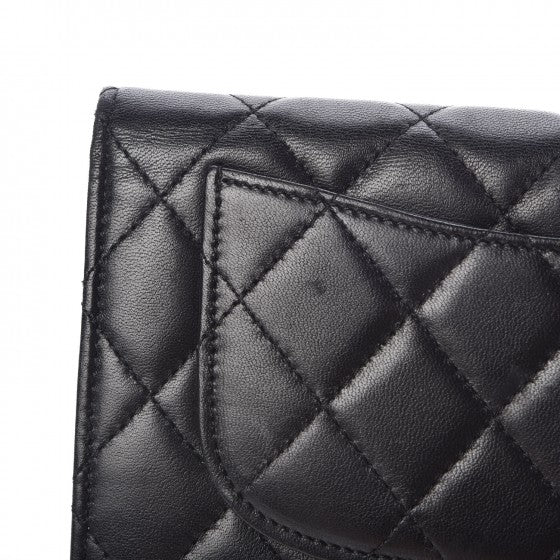Chanel Lambskin Quilted Yen Wallet Black 10 of 10