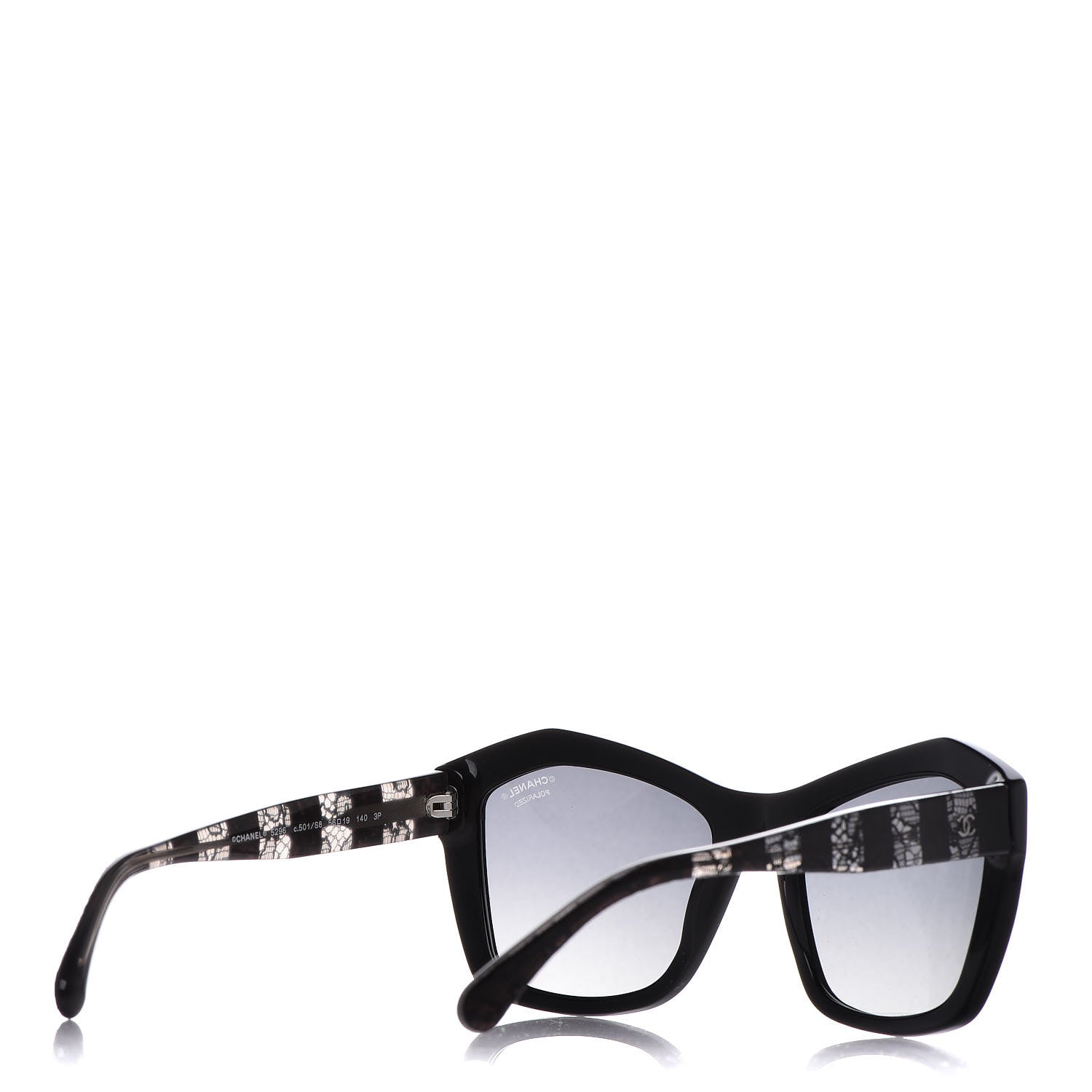 Chanel Lace Effect Sunglasses 5296 Black 4 of 9