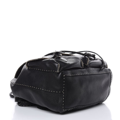 Fendi Calfskin Romano Selleria Backpack Black 4 of 15